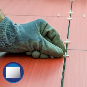 tile installation - with Wyoming icon
